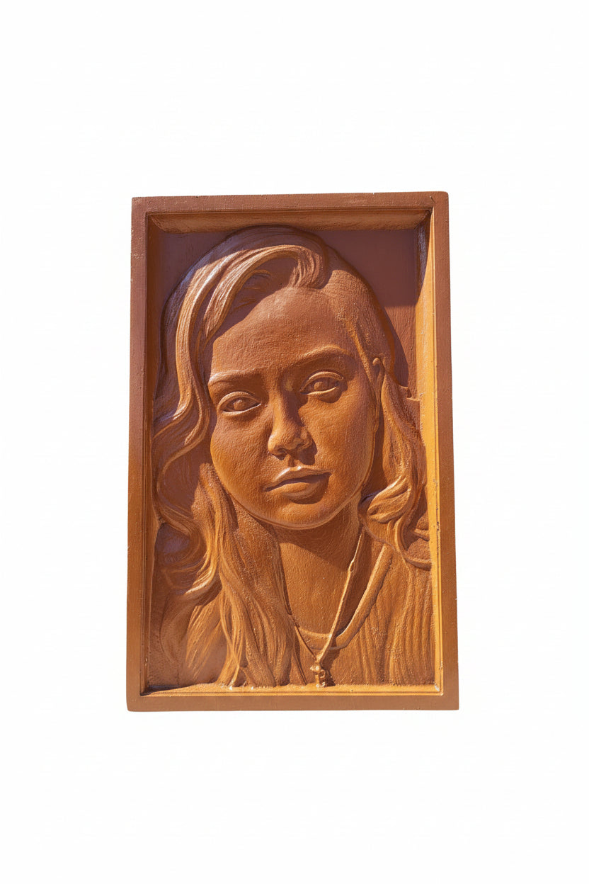 Custom Wooden Portrait | 14x18 Inch | Personalized CNC Carved Wall Art