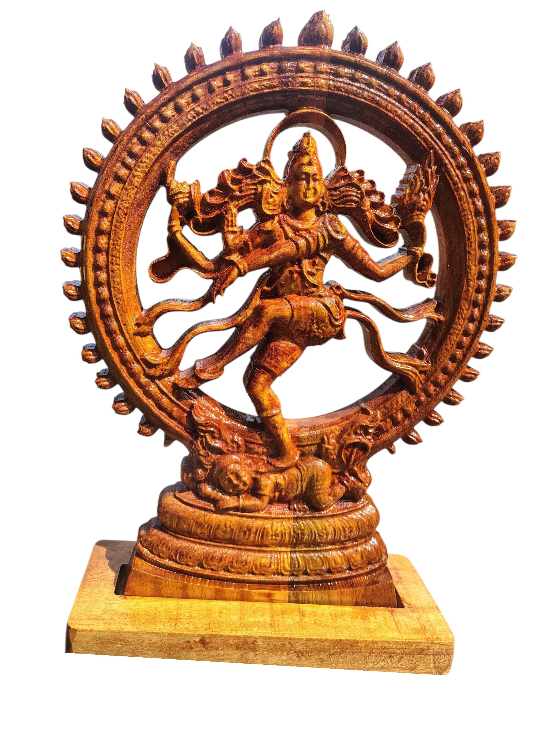Wooden Nataraja Statue | Lord Shiva Dancing Sculpture | Premium Wooden Home Décor