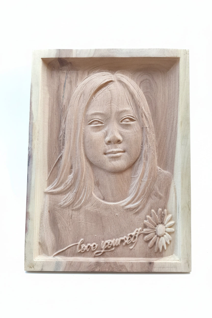 11x15 inch Personalized Wooden Portrait – Custom Photo Engraved Wooden Frame Gift