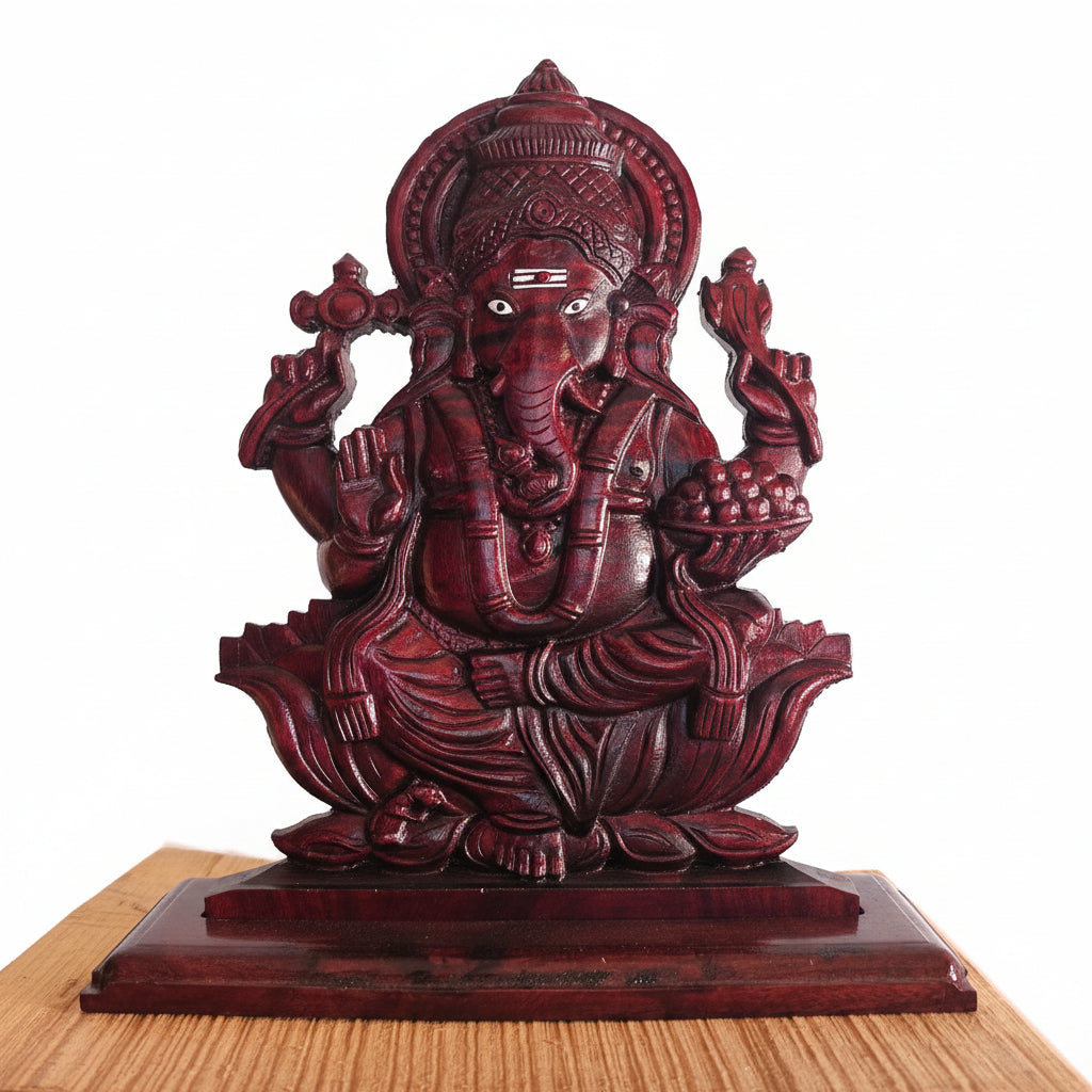 Lord Ganesha Wooden Statue