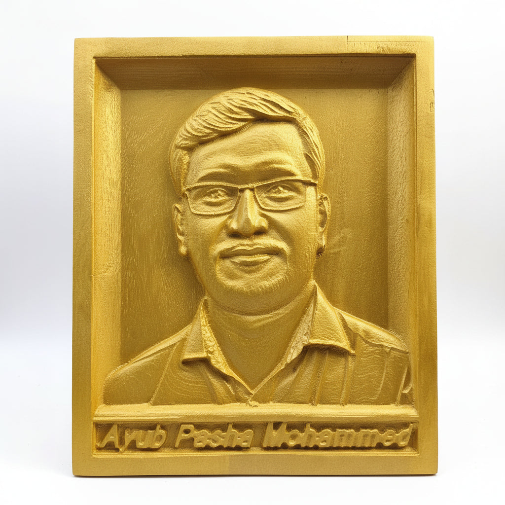 10x12 inch Personalized Wooden Portrait – Custom Photo Engraved Wooden Frame Gift