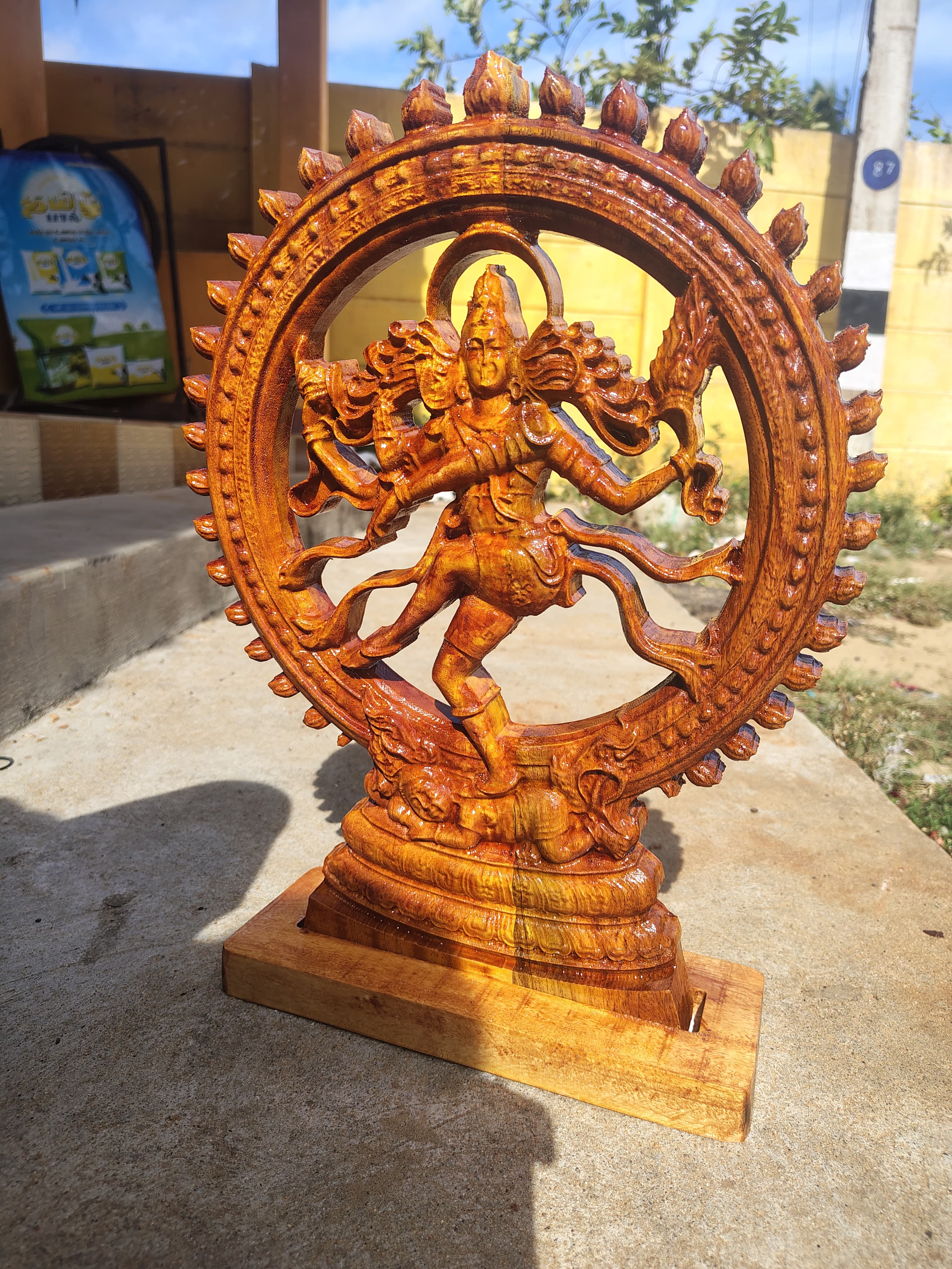 Wooden Nataraja Statue | Lord Shiva Dancing Sculpture | Premium Wooden Home Décor