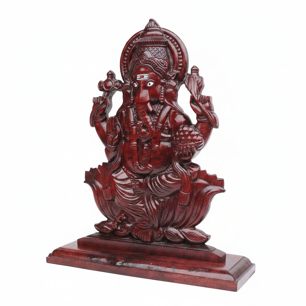 Lord Ganesha Wooden Statue
